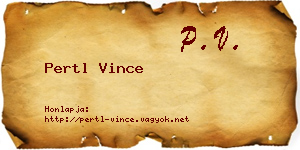 Pertl Vince névjegykártya